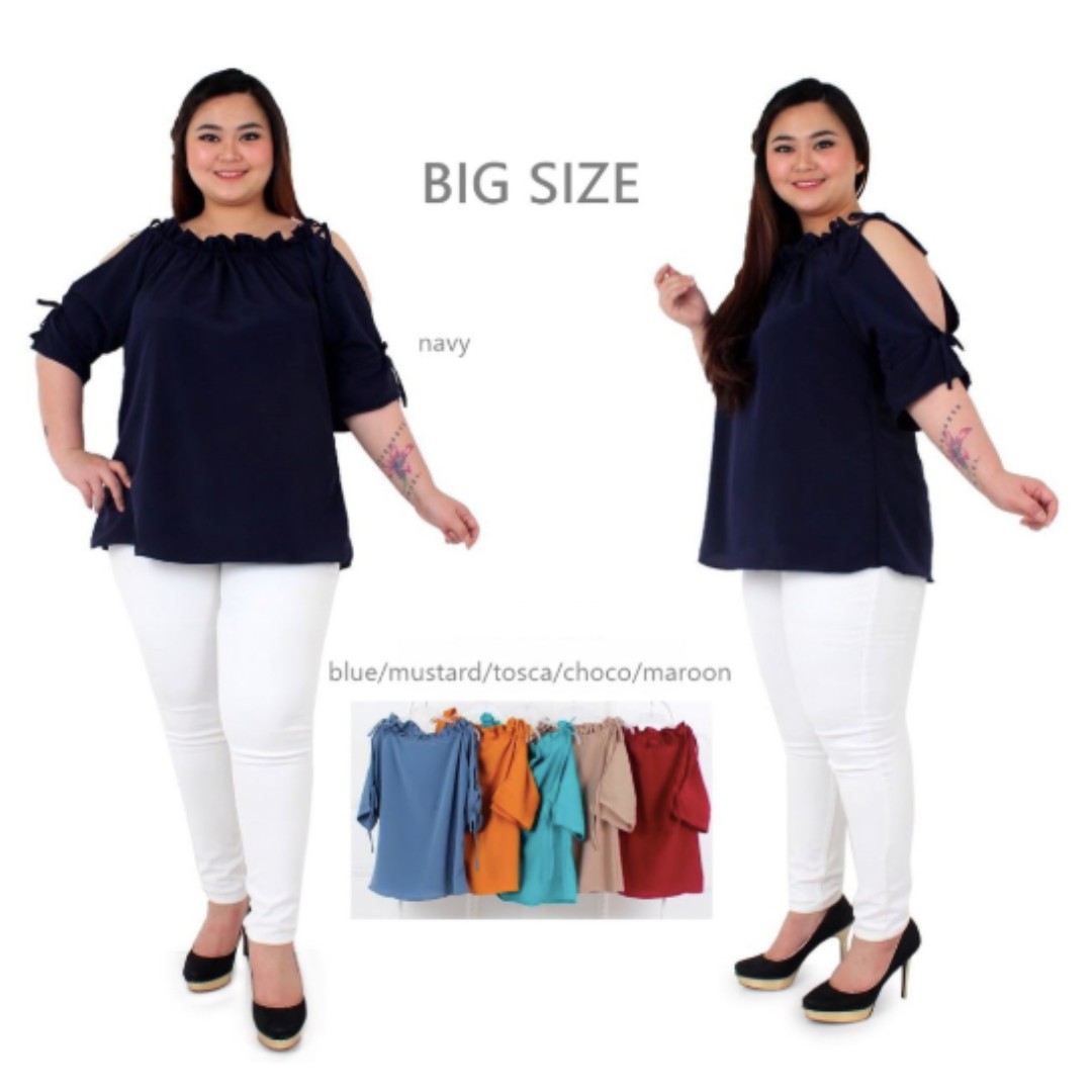 Blouse Jumbo Xxl Baju Bigsize Atasan Jumbo Blouse Sabrina Jumbo