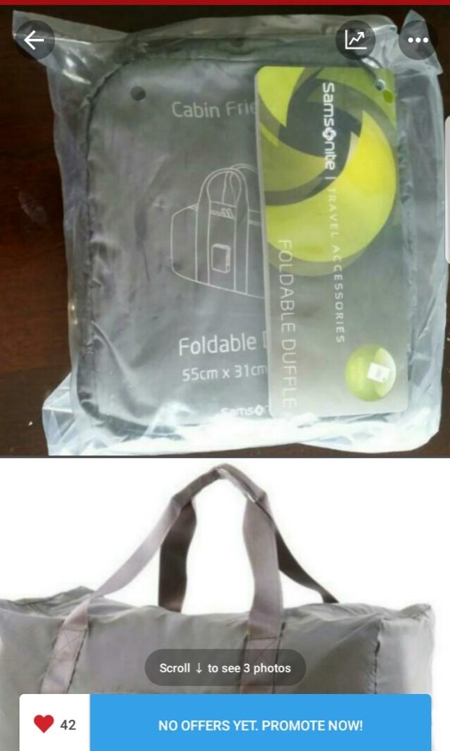 samsonite folding duffle bag