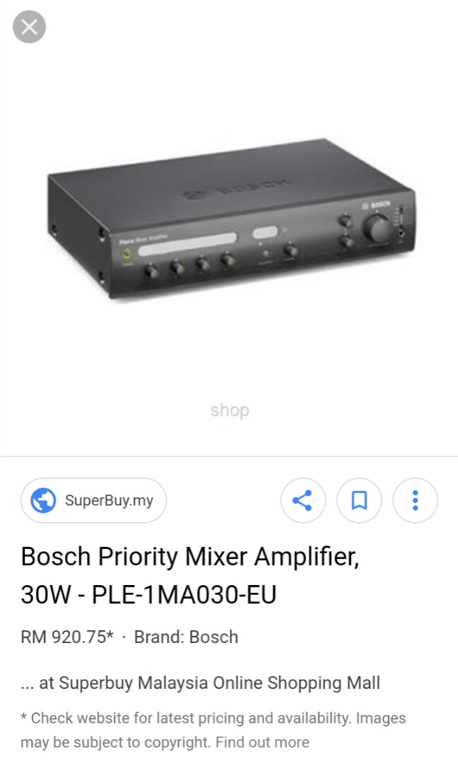 Bosch Plena Mixer Amplifier Electronics Audio Di Carousell