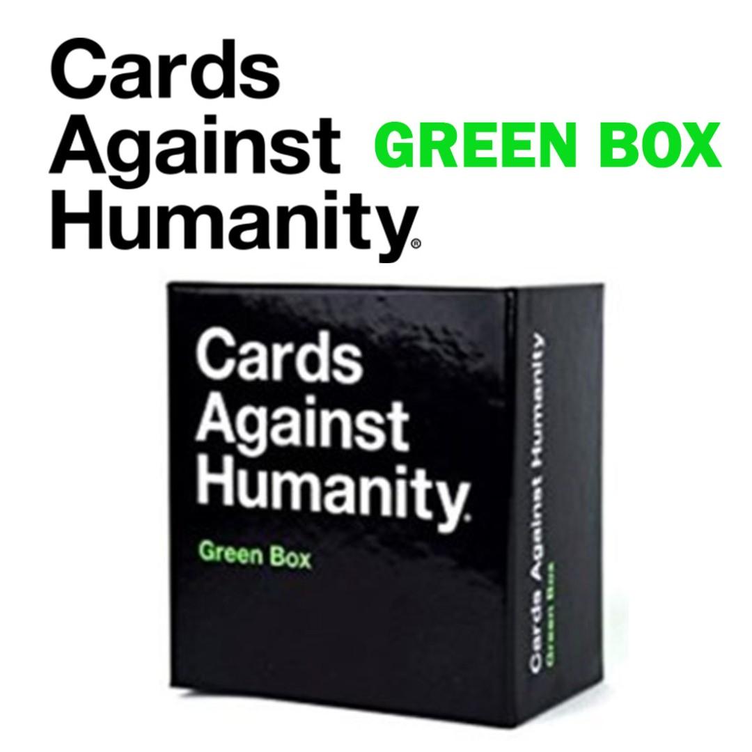 Cards against humanity green box card list