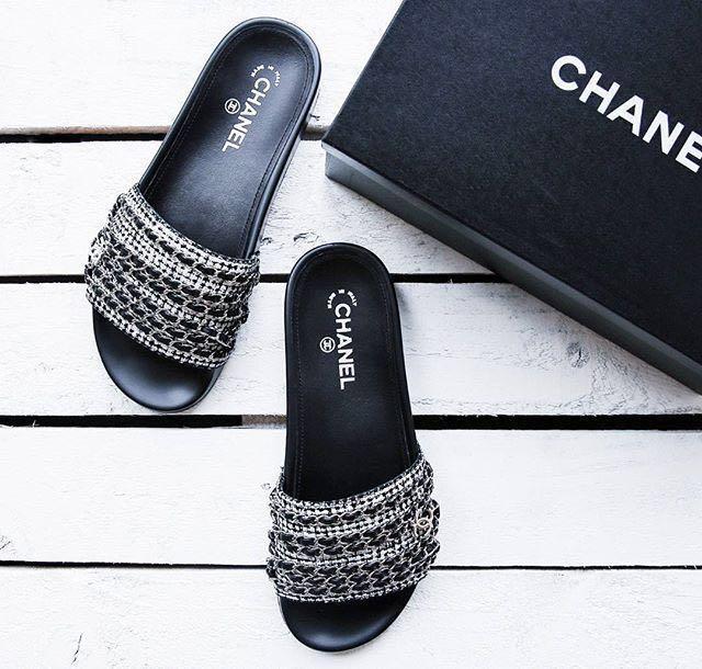 chanel slides shoes