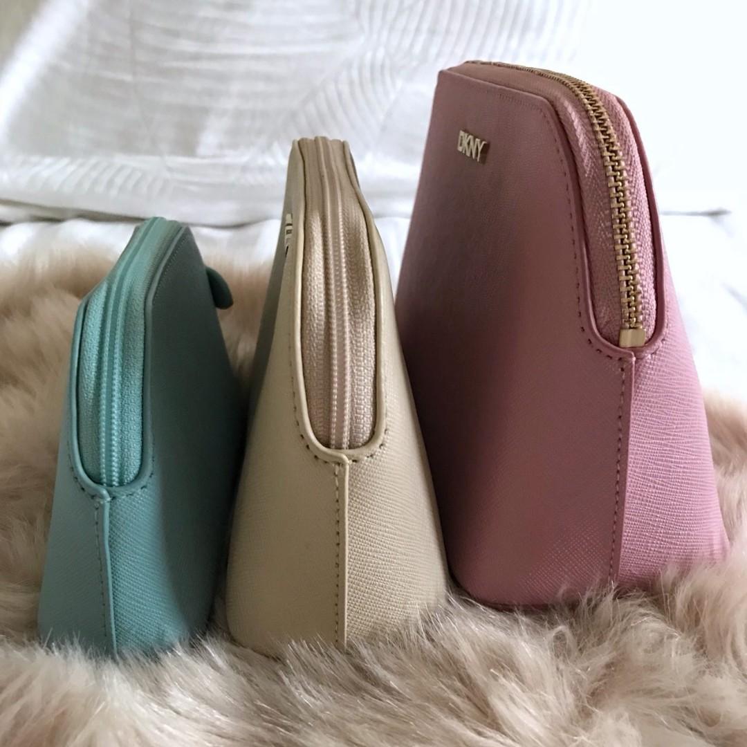 DKNY Logo Purse set in Powder pink Set of 3