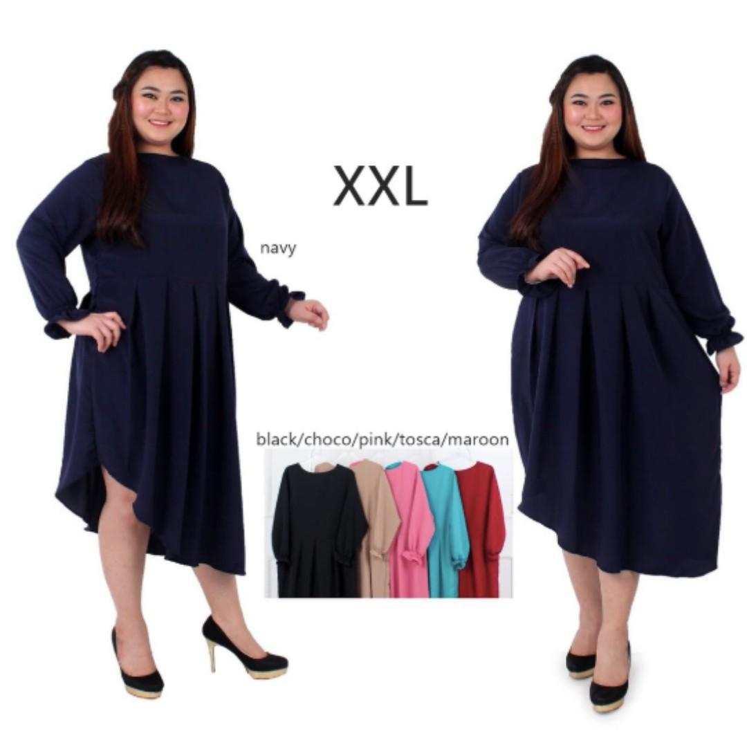 Dress Jumbo Xxl Xxxl Dress Bigsize Dress Pesta Jumbo Dress Kasual Besar Midi Dress Jumbo Women S Fashion Women S Clothes Dresses Skirts On Carousell