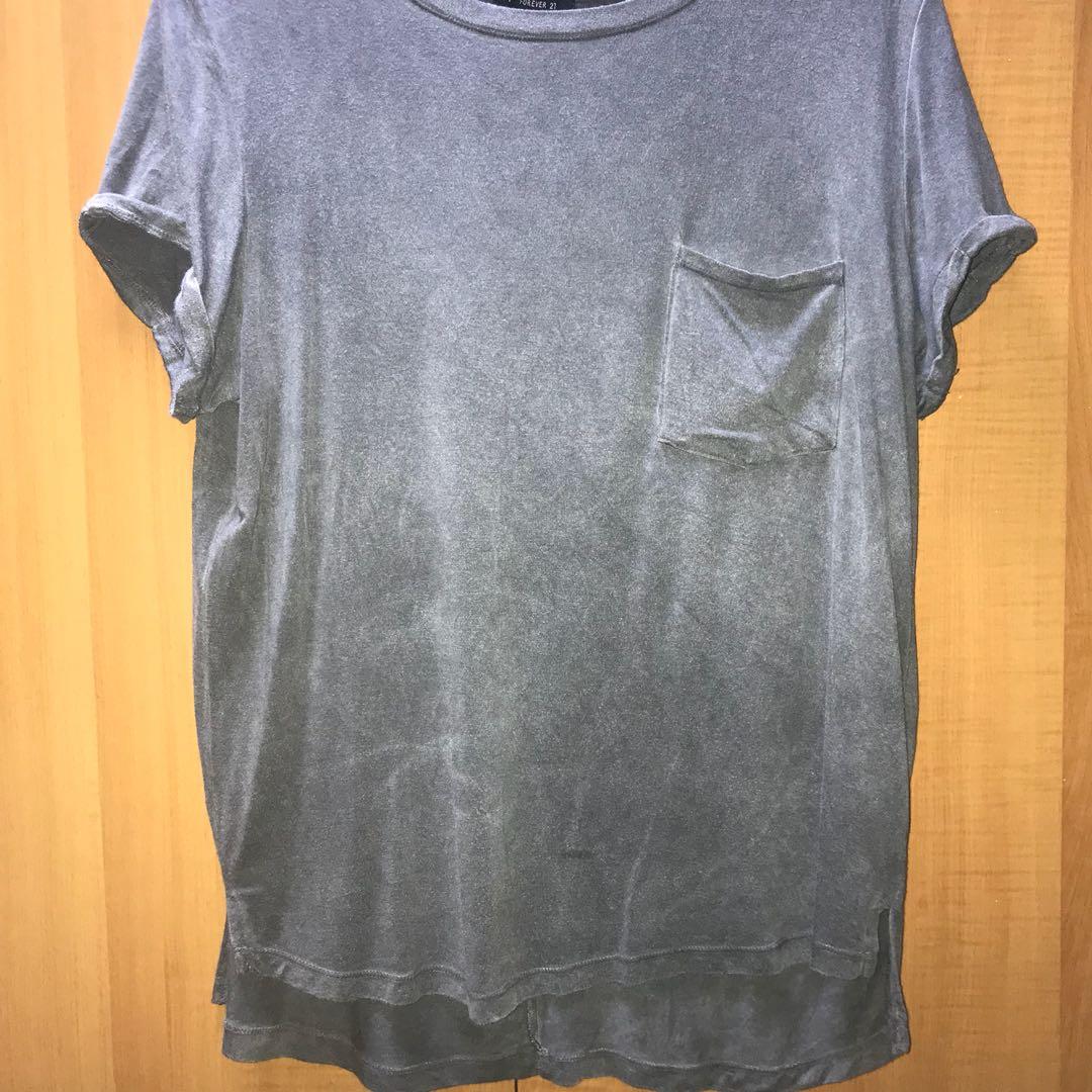 Forever 21 Grey Acid Wash T Shirt Women S Fashion Clothes Tops