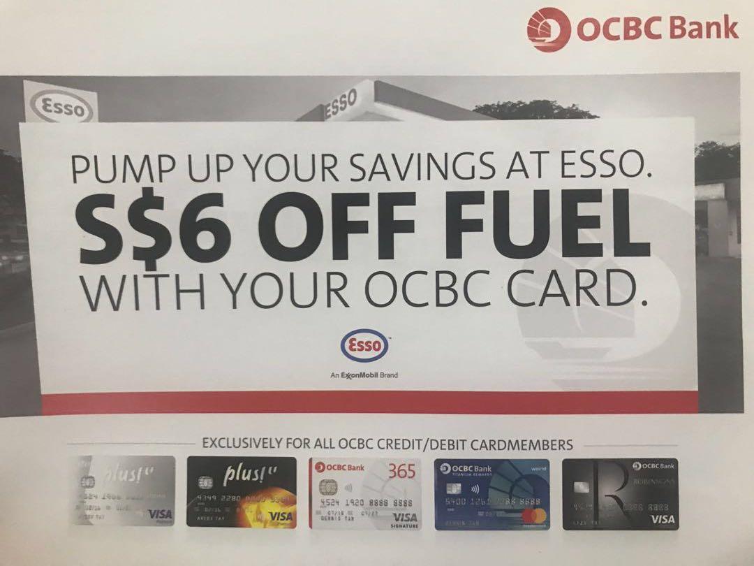 Free 6 Off Esso Fuel With Ocbc Card Entertainment Gift Cards