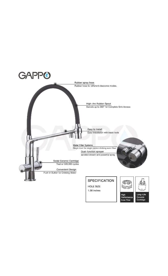 Gappo 3 In 1 High Quality Pull Out Kitchen Faucet Home Appliances Kitchenware On Carousell
