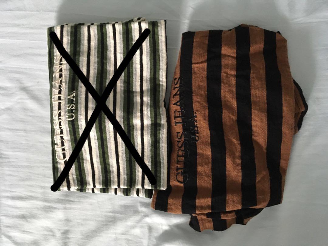 Guess Vintage Brown/Black Striped Tee 