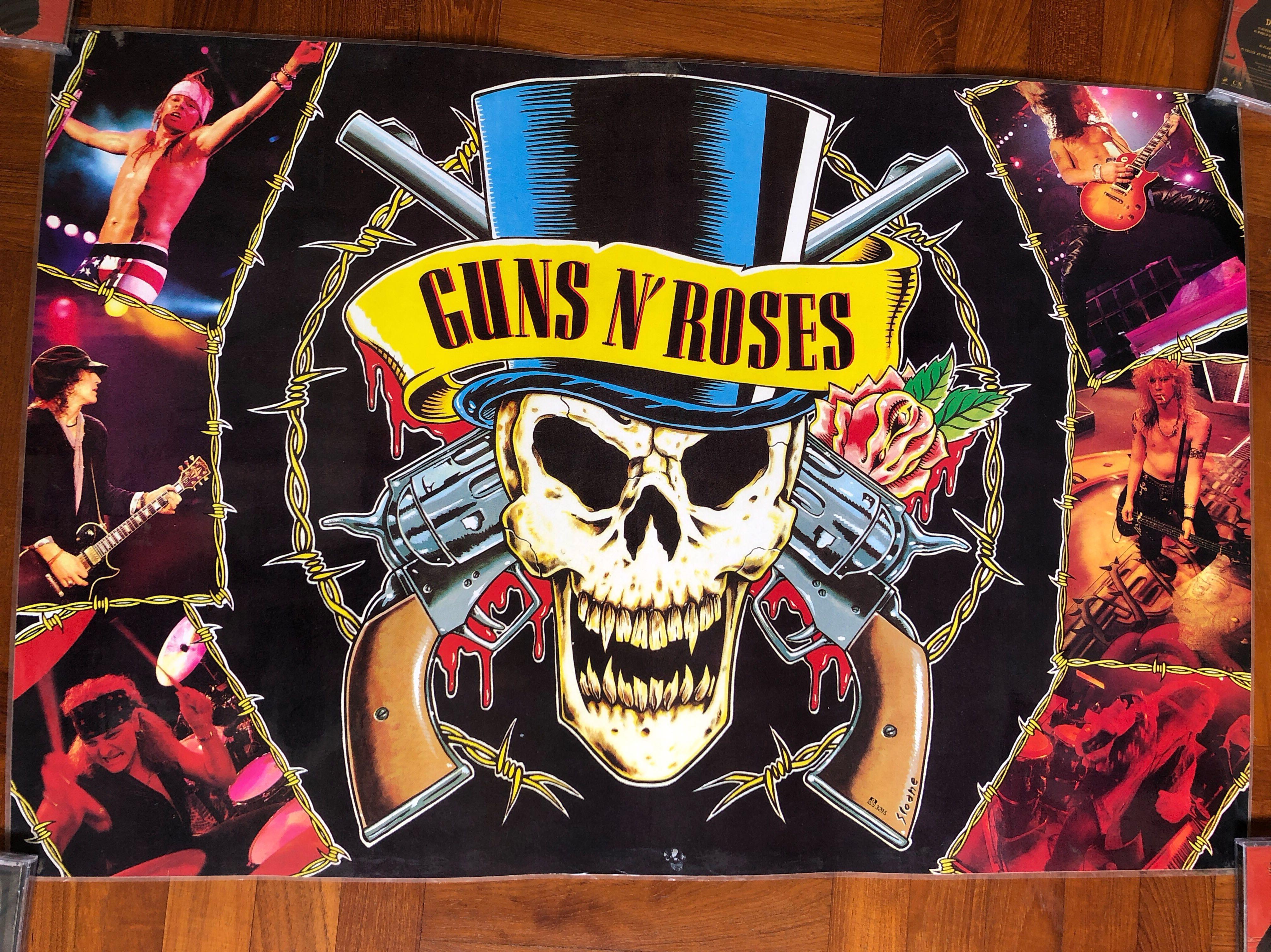 Guns N Roses Use Your Illusion Era Tour Poster Laminated Usa Original Music Media Music Accessories On Carousell