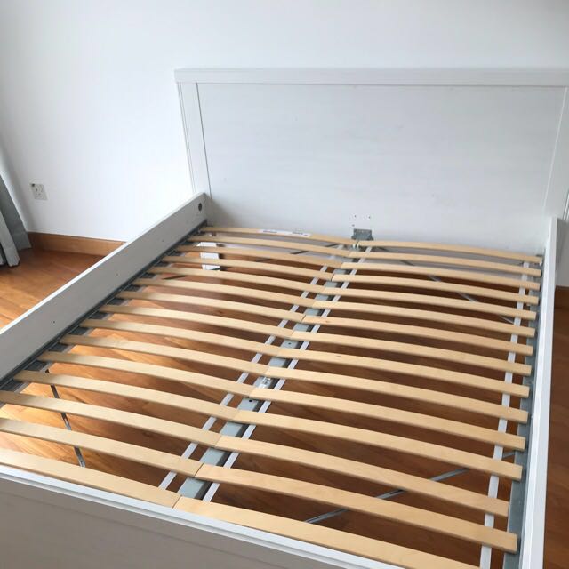 Ikea Bed Frame Queen Sized With Luroy, King Size Bed Base Ikea