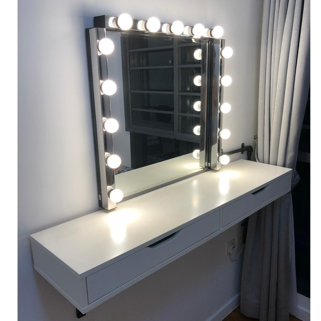 dressing table with mirror and lights ikea