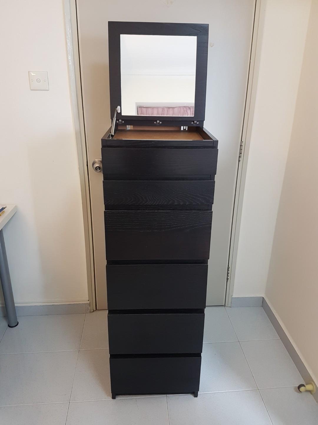 Ikea Malm 6 Drawers With Mirror Furniture Shelves Drawers On