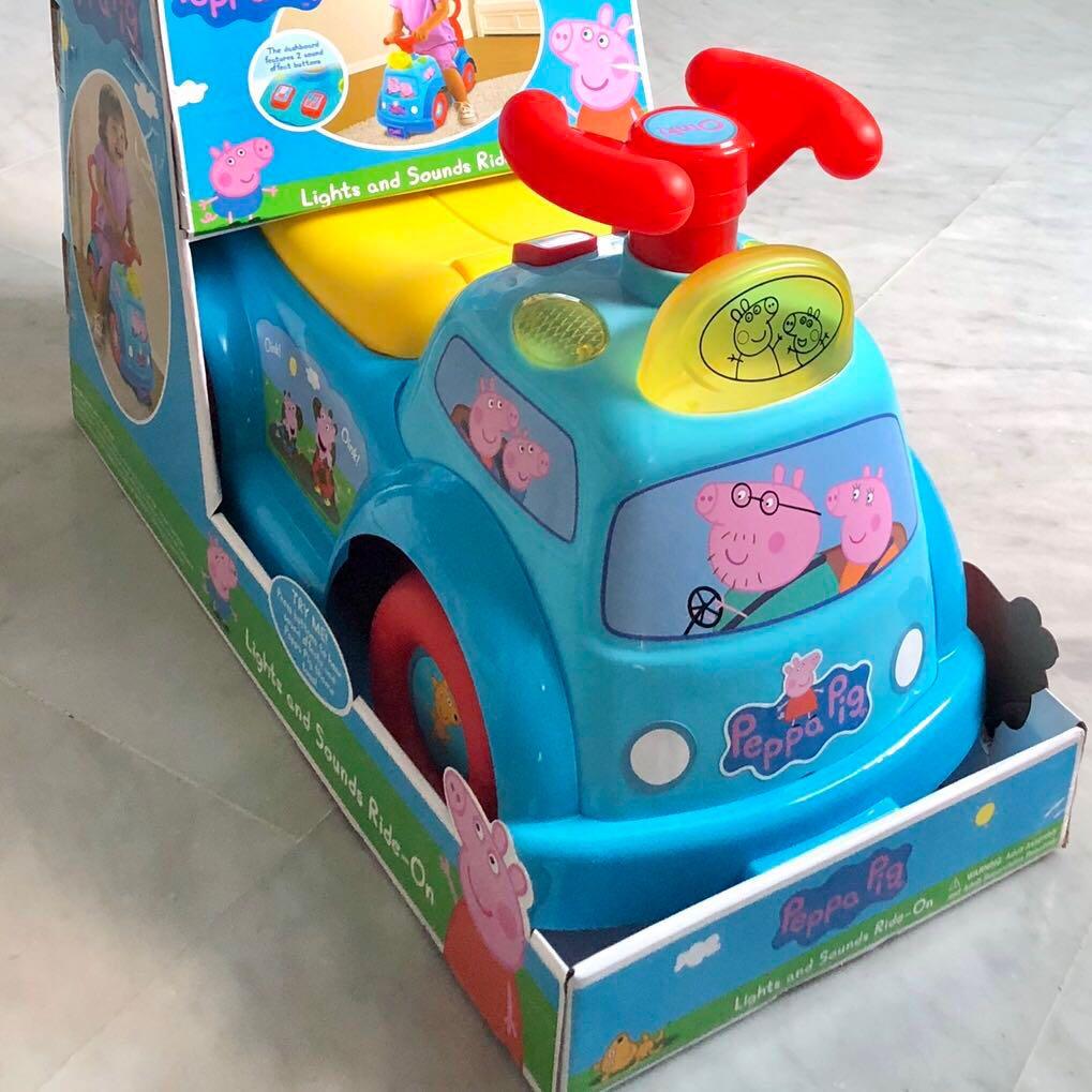 Peppa pig lights 2025 and sounds ride on