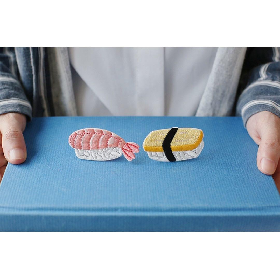 Joy Toy - Plush Nigiri sushi with prawn (embroidered) plush clip on 7 cm