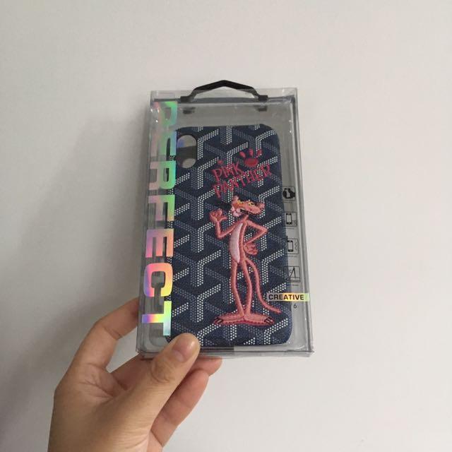 Goyard pink top panther phone case