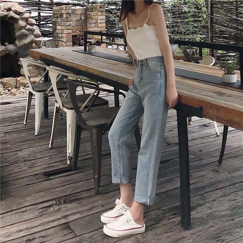 Korean Ulzzang Style Highwaisted Mom Jeans Women S Fashion Clothes Pants Jeans Shorts On Carousell See more ideas about korean fashion, asian fashion, korean outfits. korean ulzzang style highwaisted mom jeans