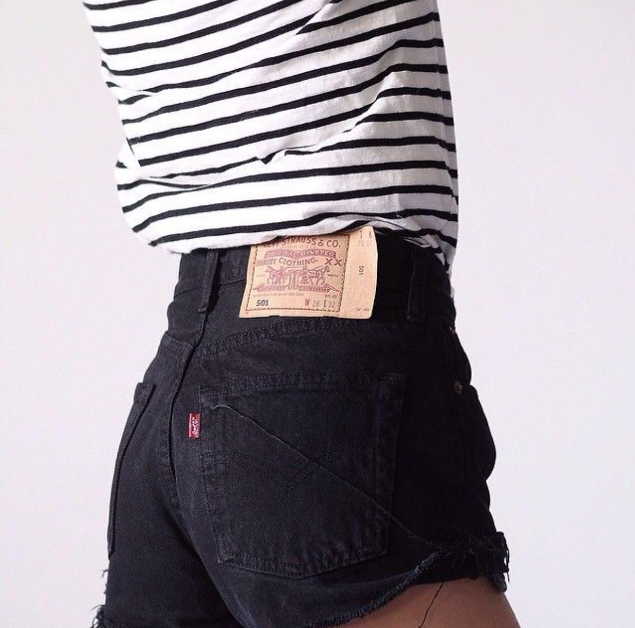 levis 501 black shorts