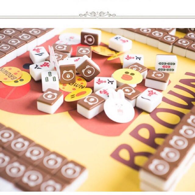 Line Friends Brown Mahjone Set Toys Games Board Games Cards On Carousell
