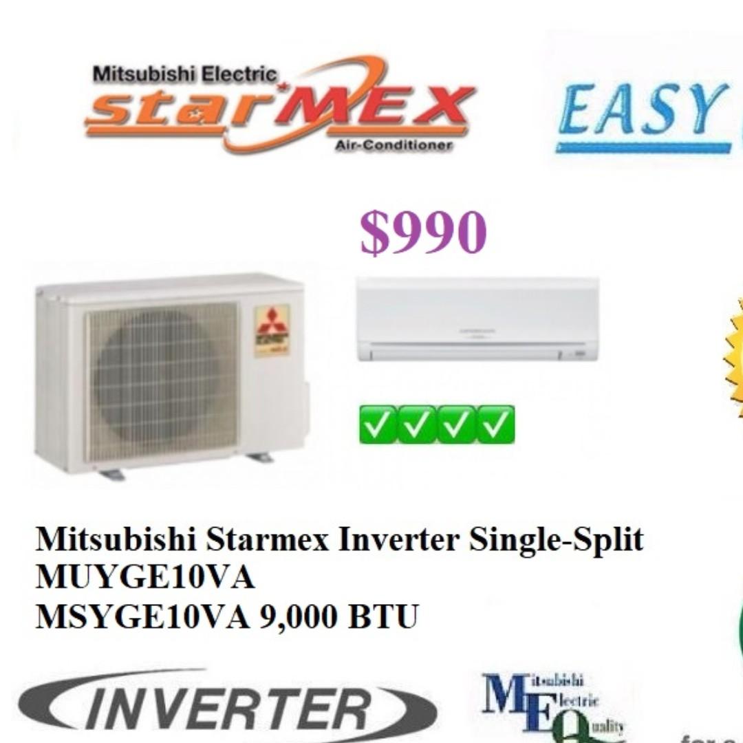Mitsubishi Electric Starmex Inverter Aircon System 2 3 4 5 Ticks Fn Series Whatsapp93923622 Home Appliances Cooling Air Care On Carousell