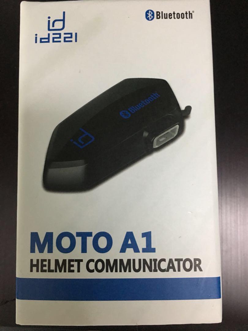 Moto A1 (ID 221) Helmet Bluetooth Communicator, Motorcycles, Motorcycle