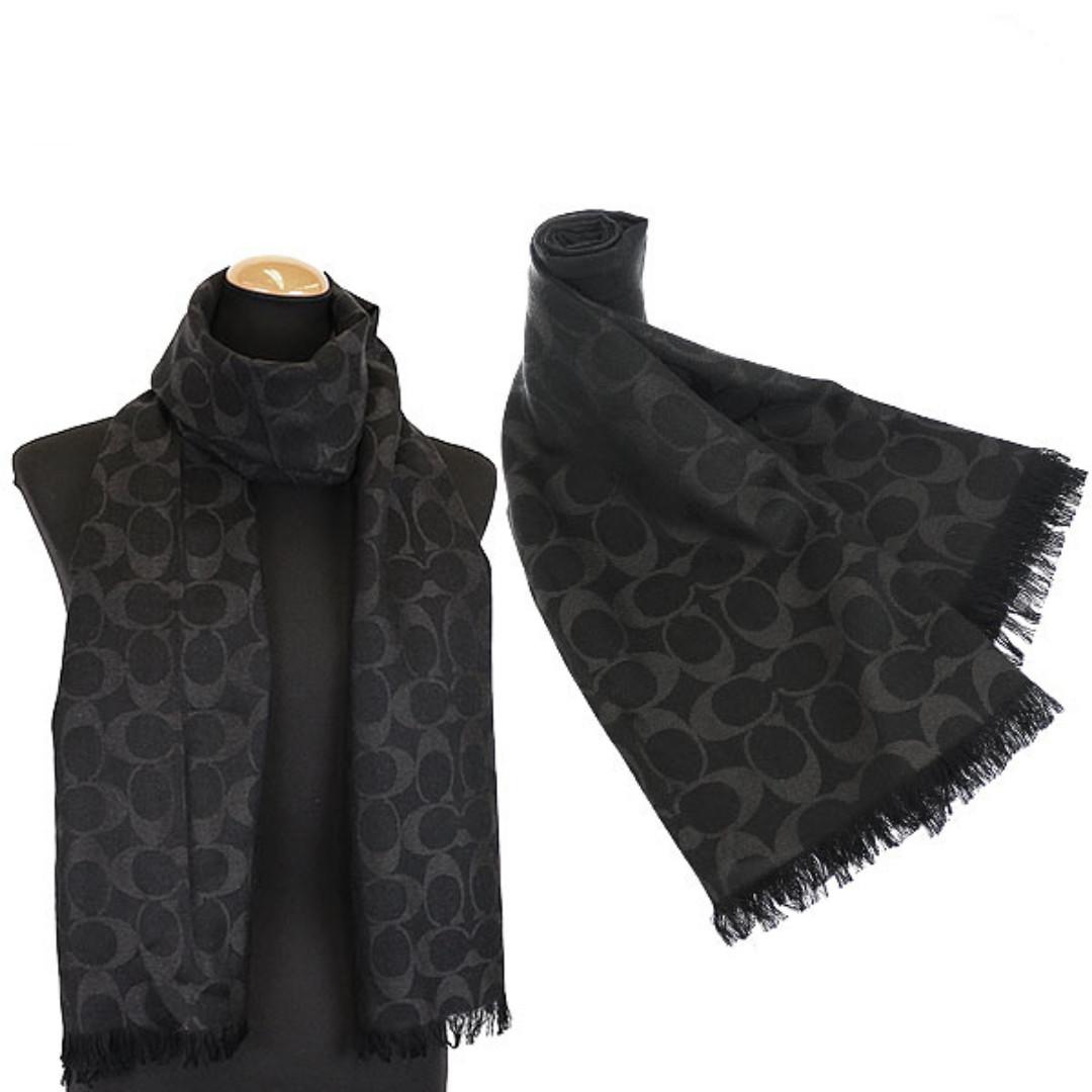 Black coach sale scarf