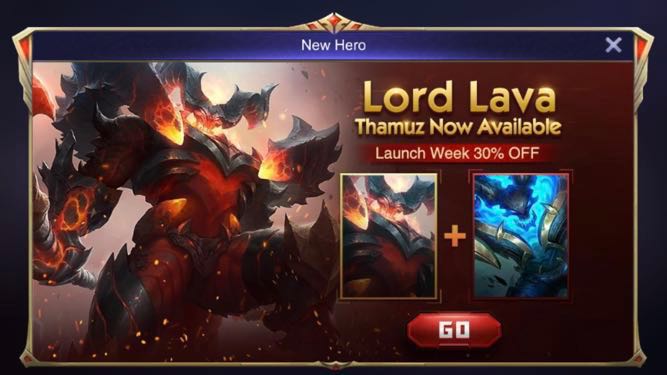 New Hero Thamuz Skin Packs Diamonds Mobile Legends Toys Games Video Gaming In Game Products On Carousell