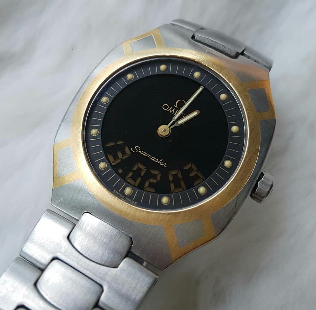 omega analog digital watch