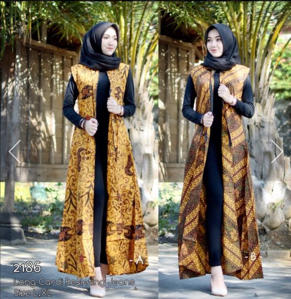 Outer Batik / Long Cardi Dress, Fesyen 
