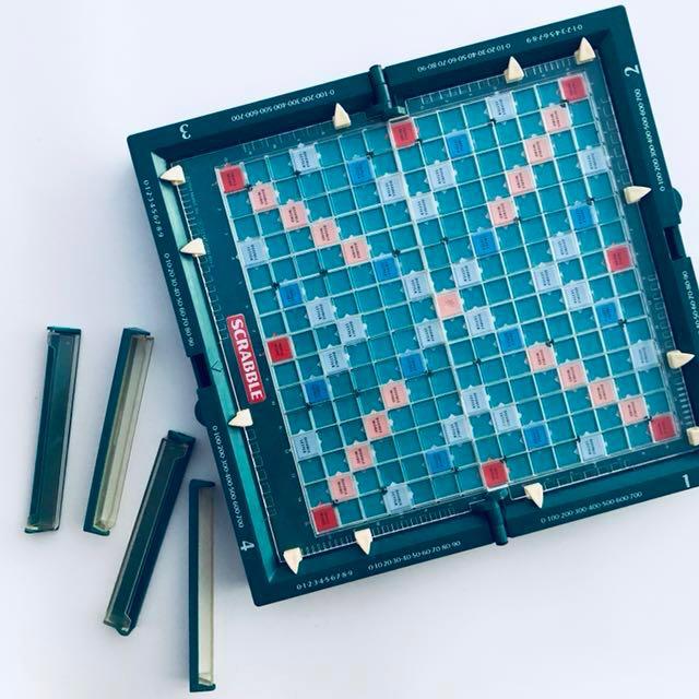Scrabble Travel Deluxe Set (Board only) (Category: Board Games & Puzzles) located in Antipolo. Submitted by jelstudio (Listing ID 148710763, Image 2). Description: Scrabble Travel Scrabble The perfect way to play Scrabble when you are on the move. A compact and robust fold away board holds the tiles firmly in place, so you can interrupt the gane at any time and continue later. Im selling the set inclusive of the compact board and 4 tile racks wit