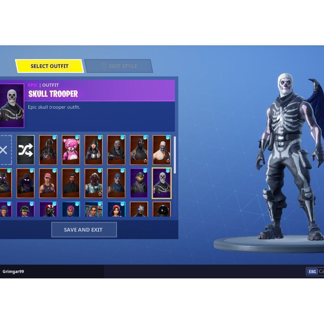 Selling Fortnite Account With Skull Trooper Scythe Mako Glider - selling fortnite account with skull trooper scythe mako glider save the world toys games video gaming in game products on carousell