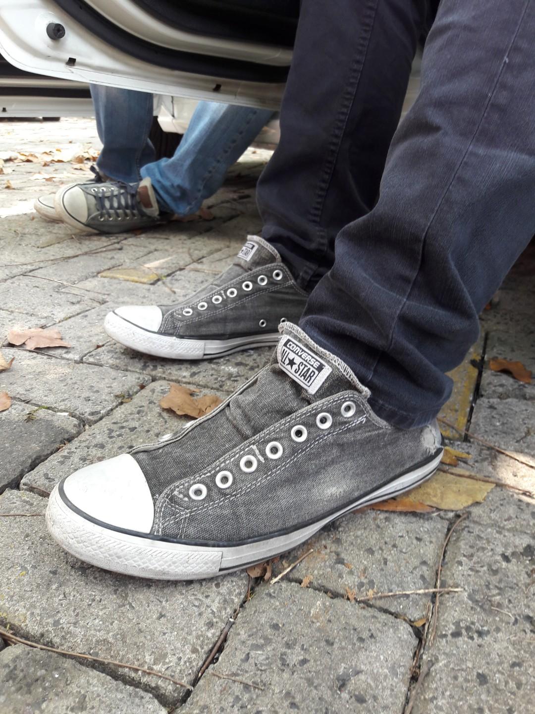 converse denim slip on
