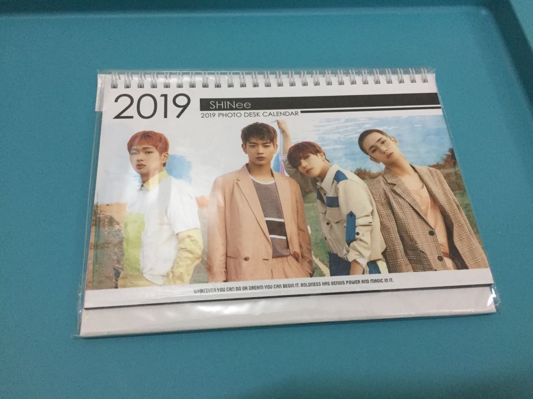 K Pop Goods Exo 2019 2020 Photo Desk Calendar Music Memorabilia Sticker Entertainment Memorabilia
