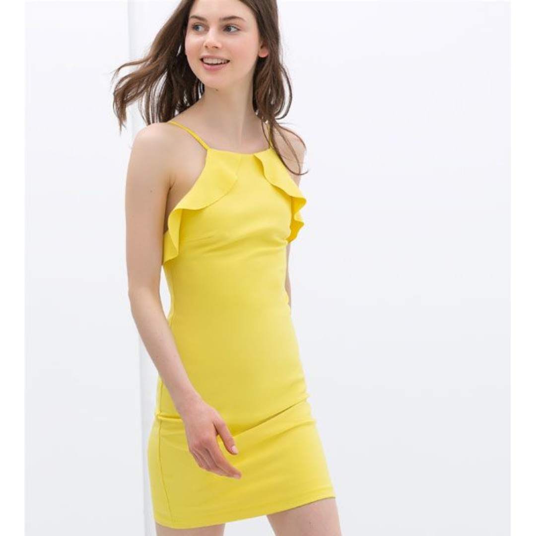 zara yellow summer dress