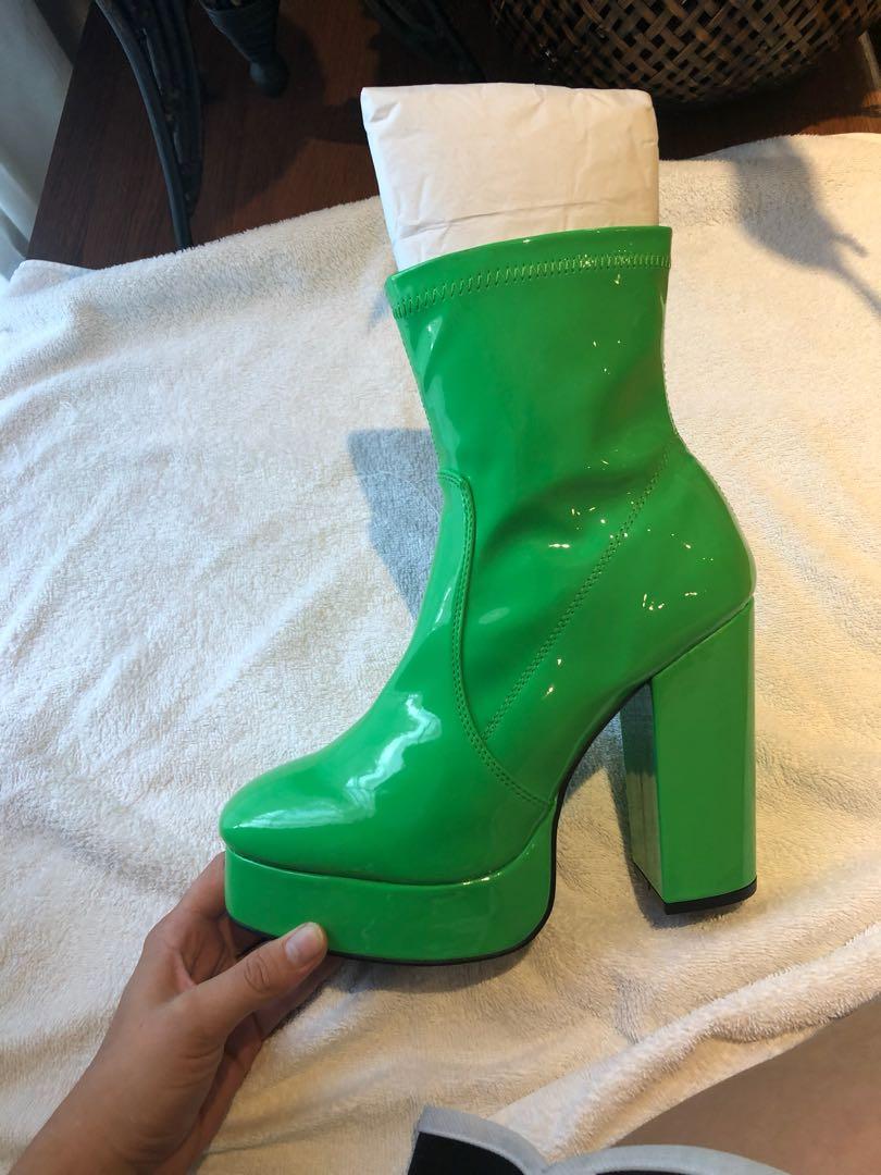 Neon green best sale booties