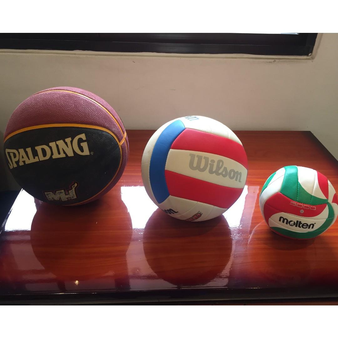 Spalding Basketball Wilson And Molten Volleyballs Sports Sports Games Equipment On Carousell