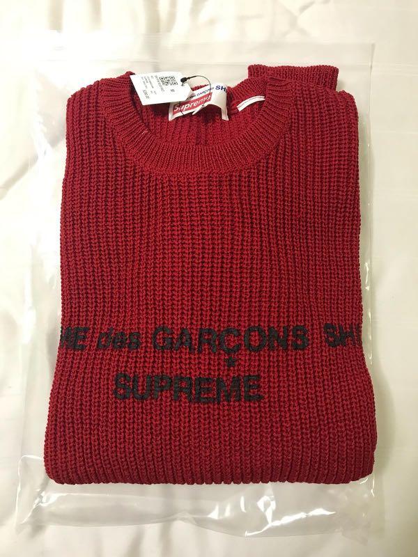 Cdg x supreme sweater store