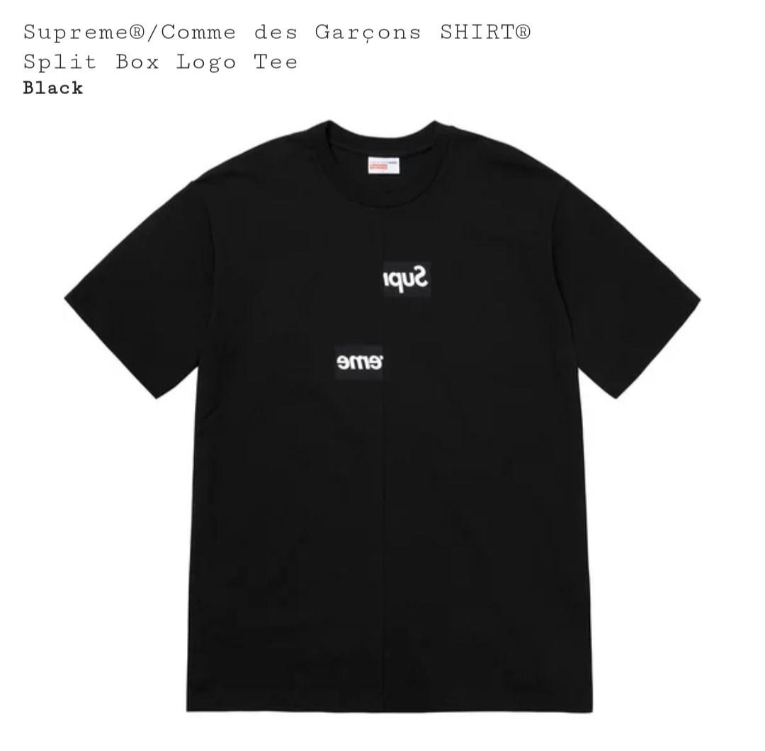 Supreme x CDG Split Bogo Tee Men s Fashion Tops Sets Tshirts Polo Shirts on Carousell