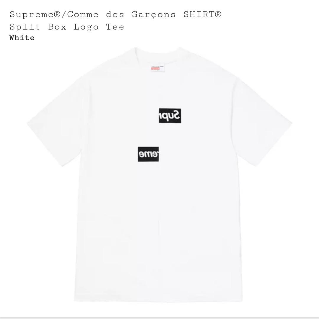 Supreme x CDG Split Bogo Tee Men s Fashion Tops Sets Tshirts Polo Shirts on Carousell