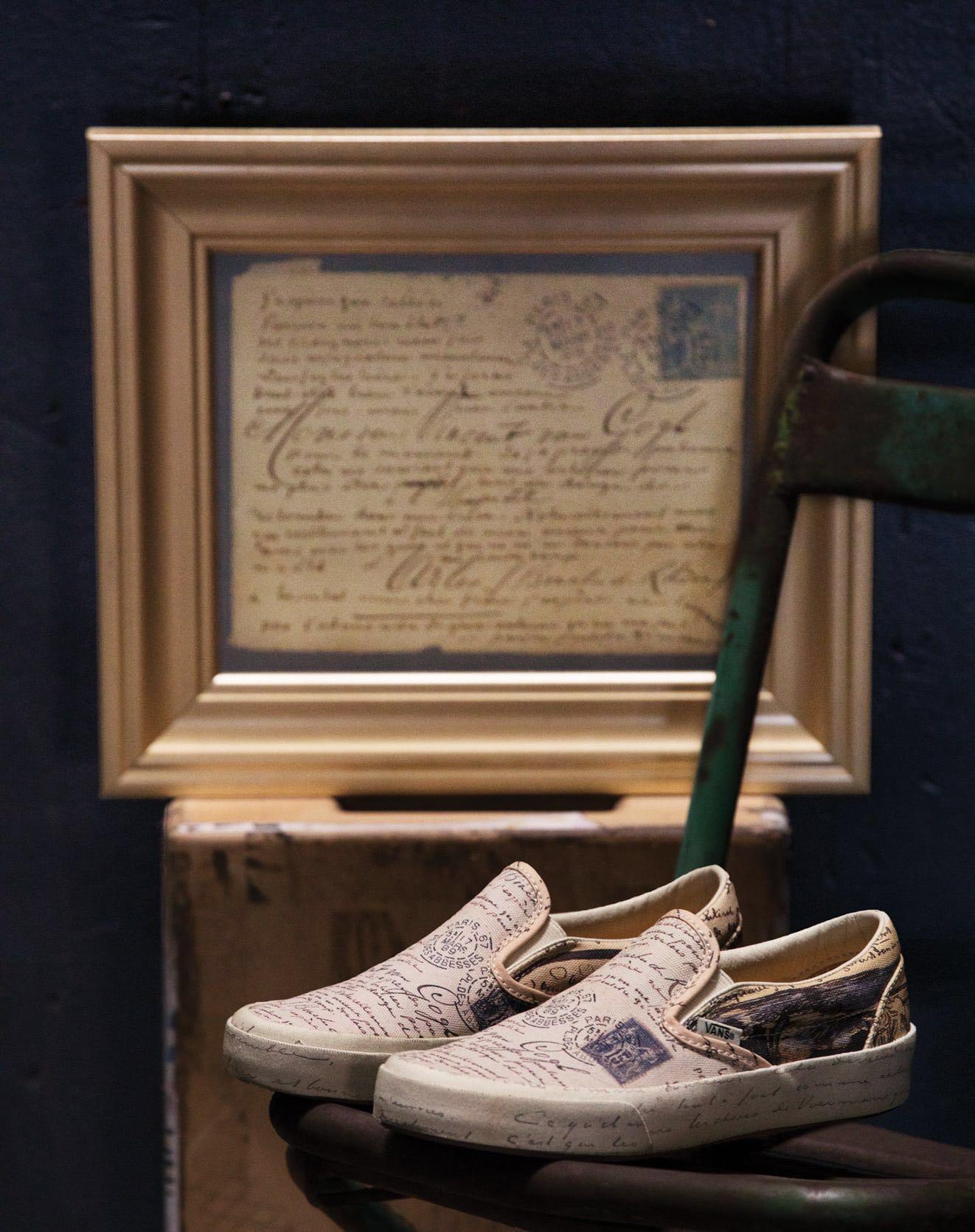 Vans slip on van gogh letters on sale