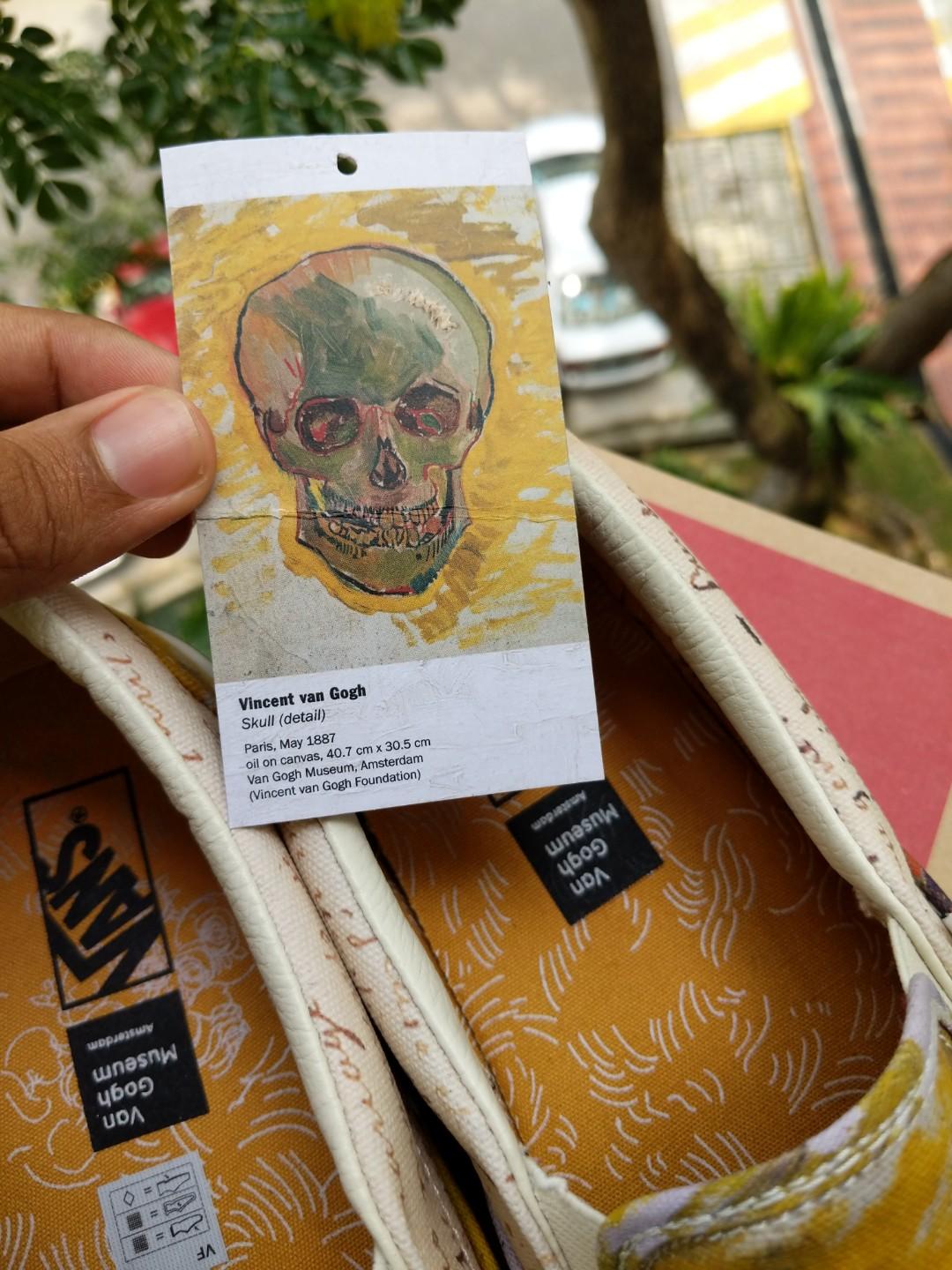 Vans x Vincent Van Gogh Skulls Slip On US12 Men s Fashion Footwear Sneakers on Carousell