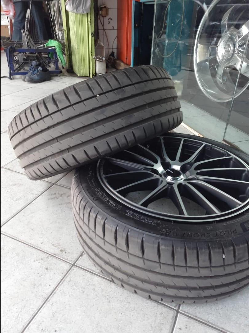 Velg Enkei Tuning R17 Et 42 Plus Ban Michelin 215 45 Aksesoris Mobil Di Carousell