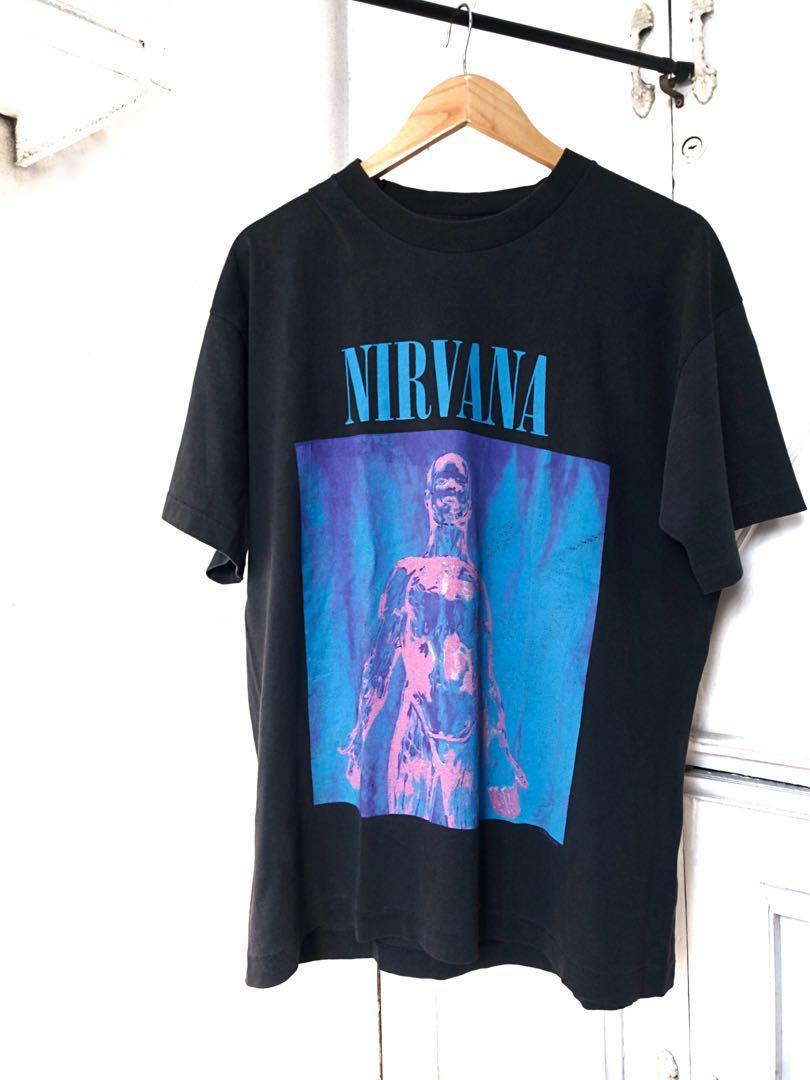 vintage nirvana sliver tshirt, Men's Fashion, Tops & Sets, Tshirts