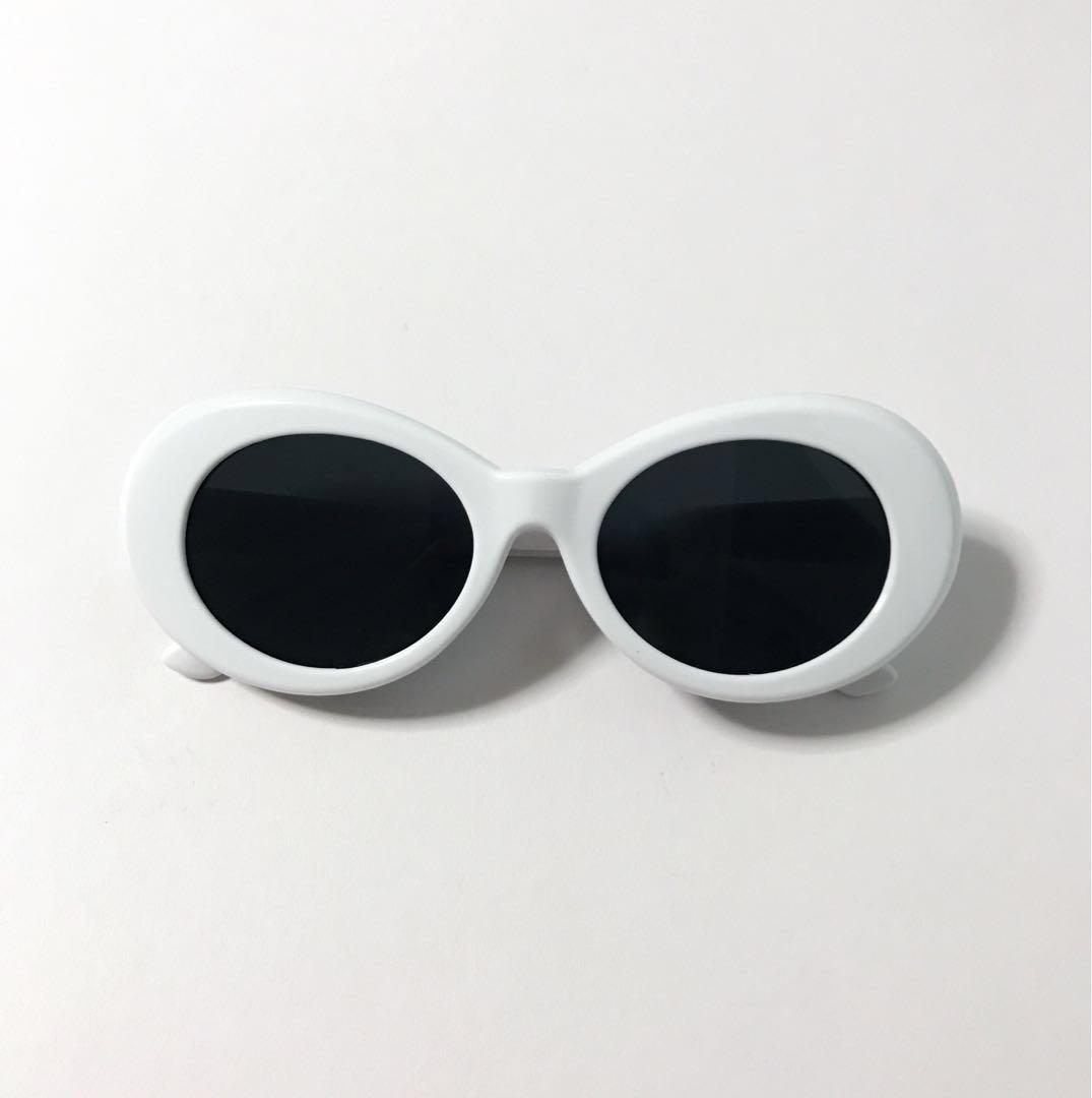 White Retro Sunglasses Womens Fashion Watches And Accessories Sunglasses And Eyewear On Carousell 