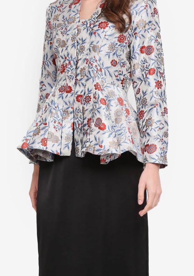 Zalia jacquard peplum kebaya top