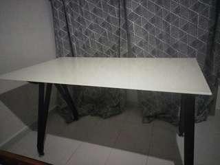 Tempered glass top dining table