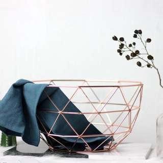 (Instock) Hexa Rose Gold Wire Basket (Tall)