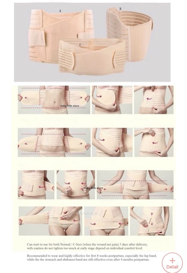 3 piece post partum binder, Babies & Kids, Maternity Care on Carousell