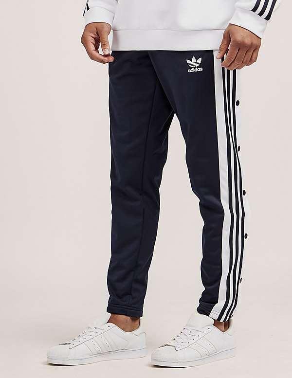 adidas popper trousers mens