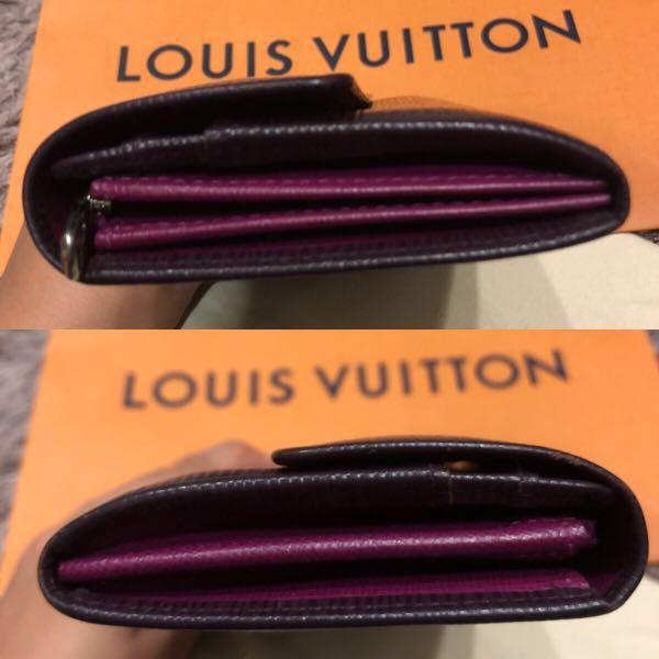 Authentic Louis Vuitton Portefeuille Eugeine Purple EPI Wallet