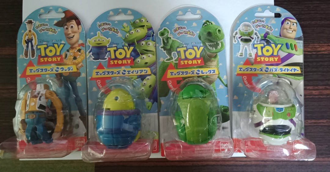 Bandai Eggs Toy Story set of 4 foldable transformer like toys