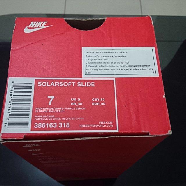 ukuran box sepatu nike